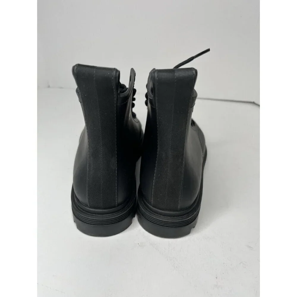 Mini Melissa Coturno Black Jelly Lace Up Platform Boots Size 4/EU35